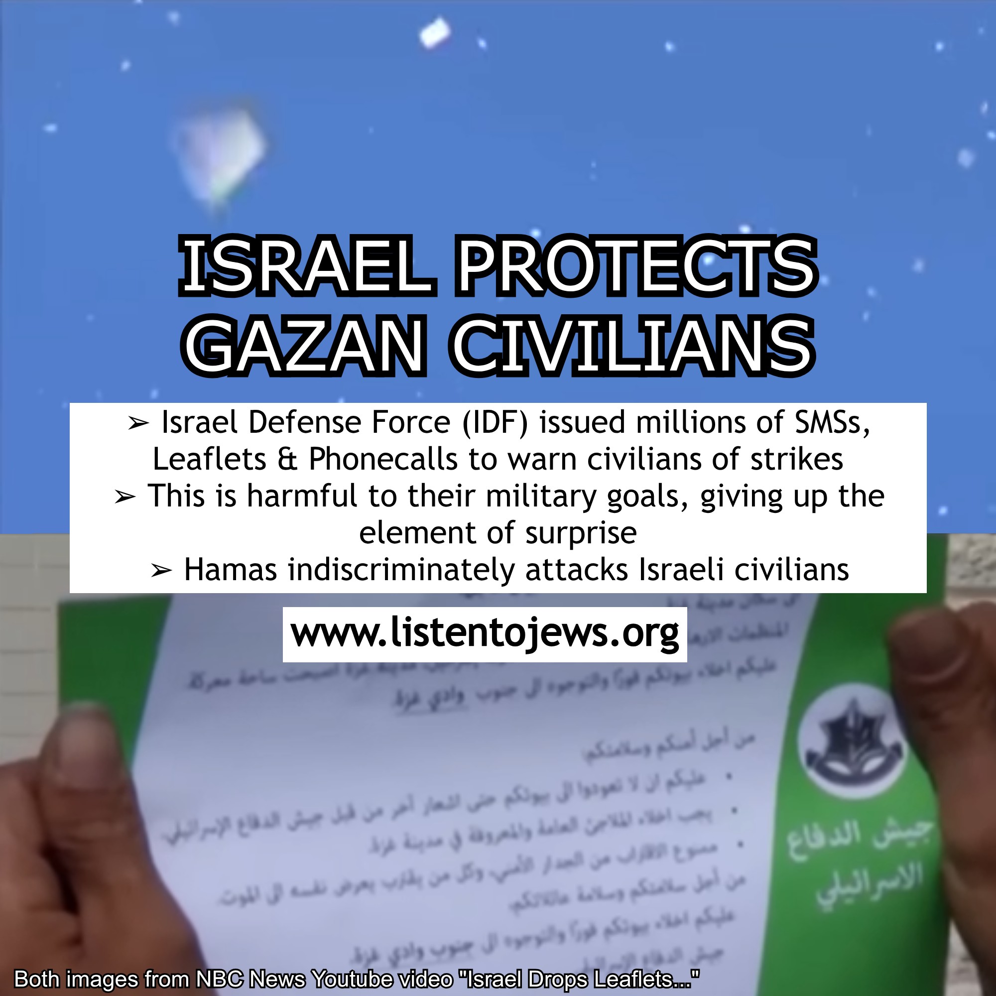 Israel Drops Leaflets sticker